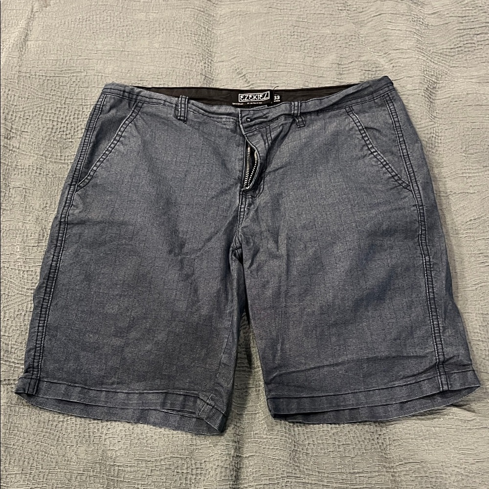 Ezekiel Men's Dark Blue Flat Front Shorts